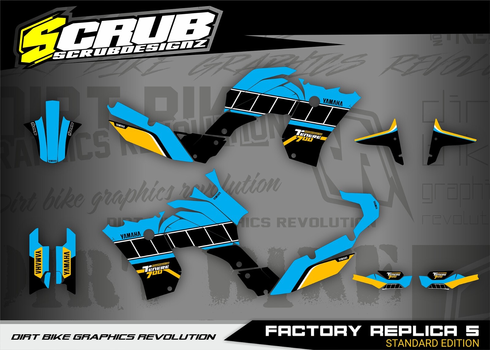 Yamaha Ténéré 700 2019 2020 2021 2022 2023 2024 Tenere Graphics decals...