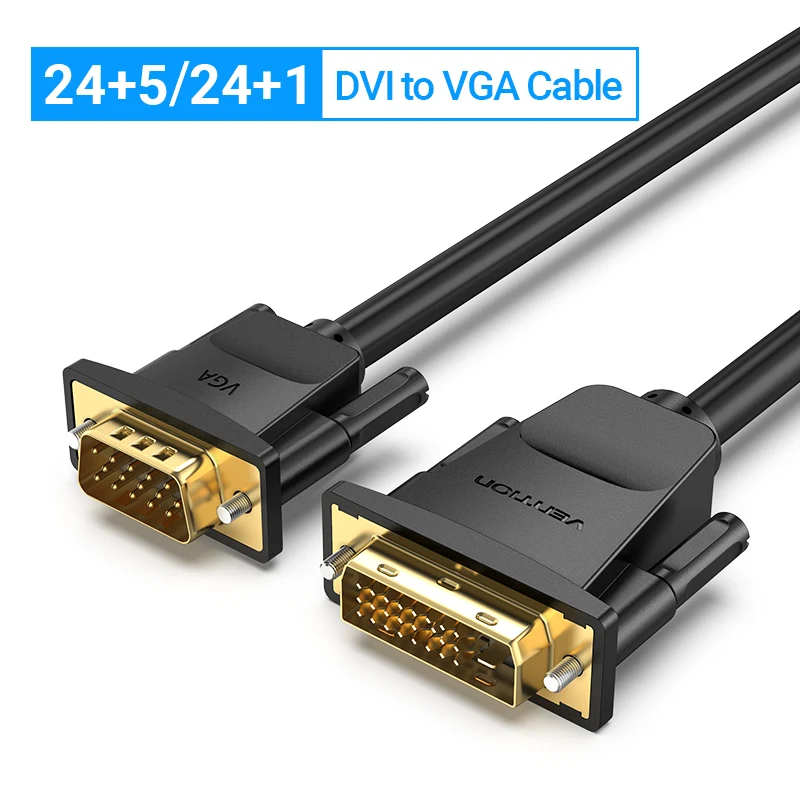 DVI-I to VGA Cable Dual Link 24+5 Male to VGA Male Adapter Video Cord PC Monitor - Picture 14 of 19