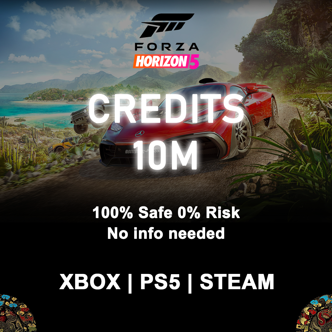 ✨Forza Horizon 5 CREDITS ⭐️ 100M-500M CR XBOX|PS5|STEAM-⭐️Cheap Safe...