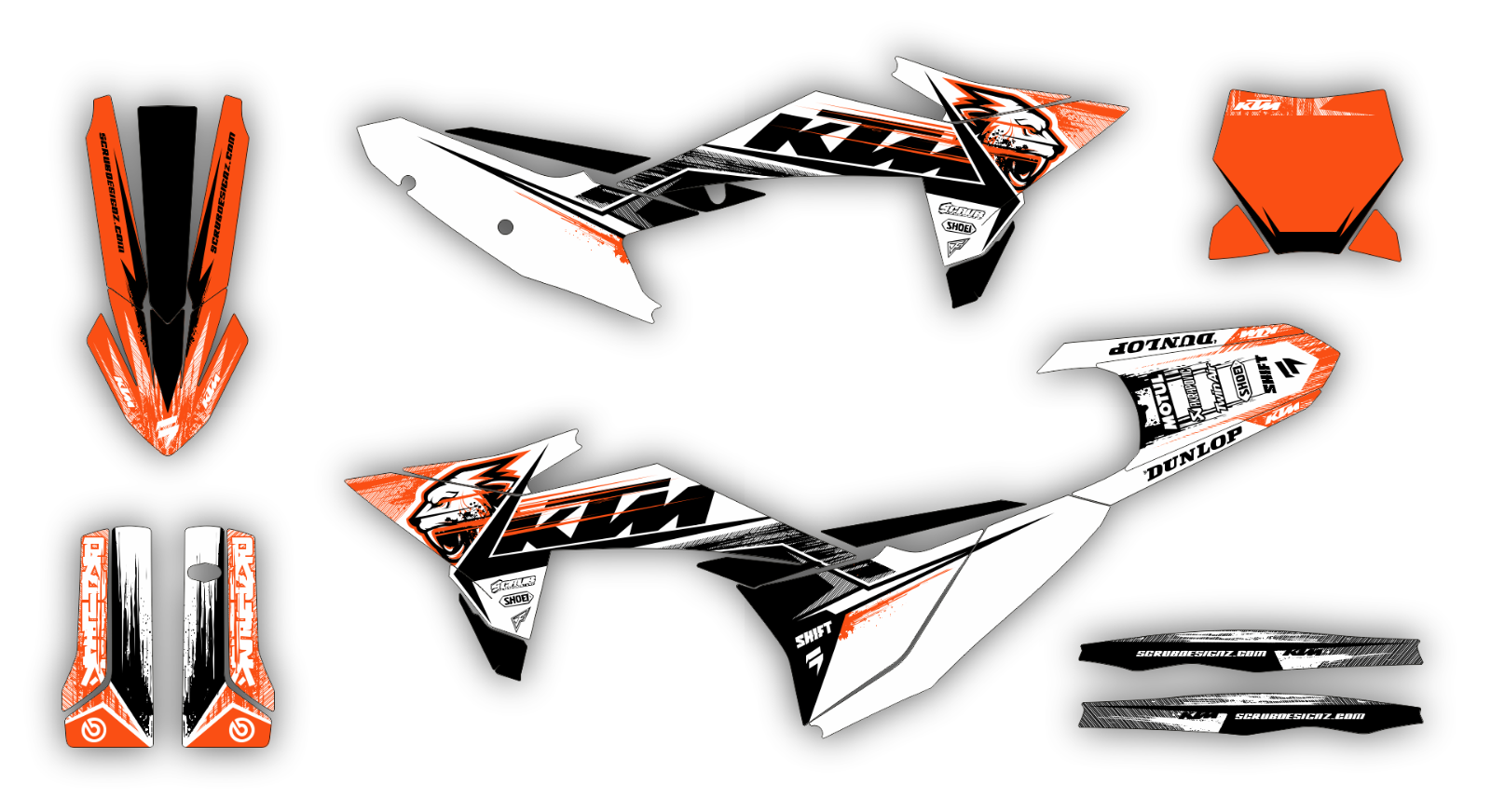 Graphic Kit KTM SX SXF 2025 125 150 250 300 350 450 Decals Stickers