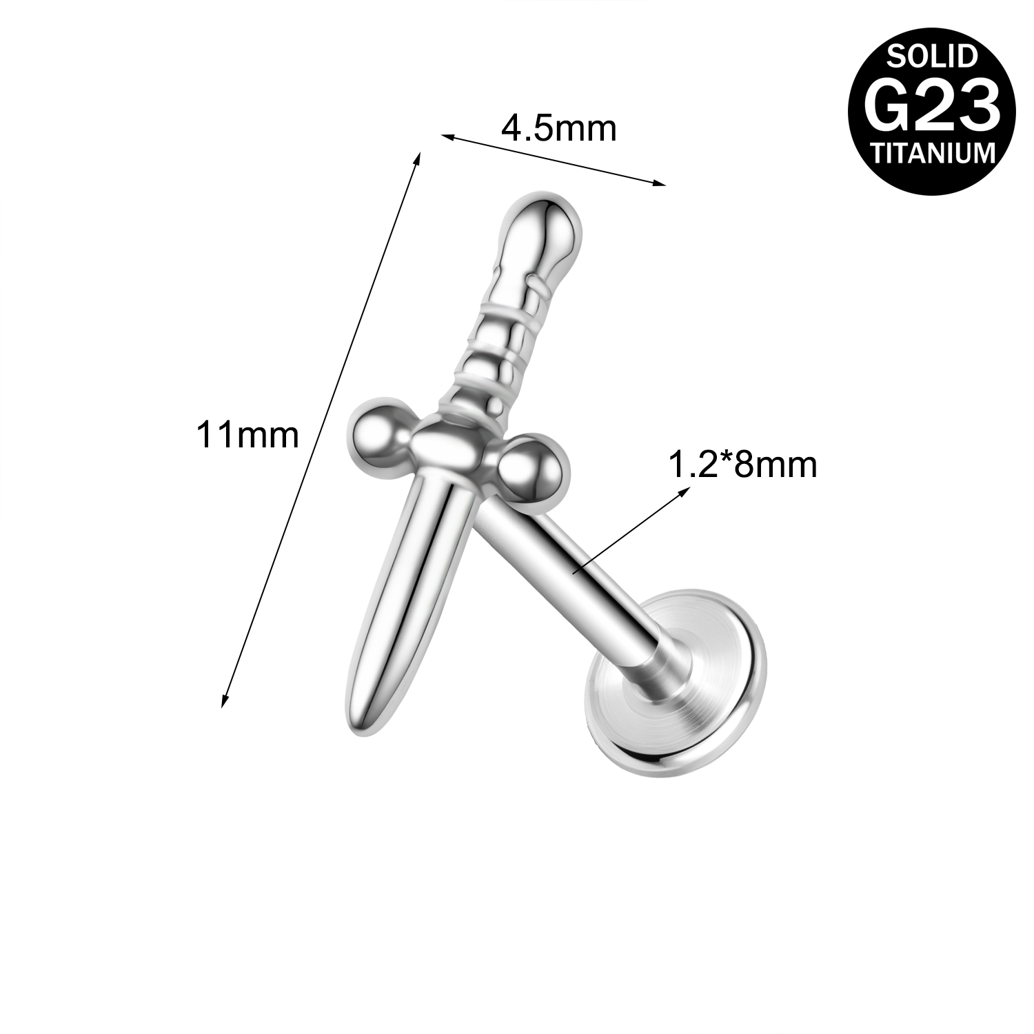 16g G23 Titanium Labret Lip Ring Helix Daith Tragus Earring Labret Lip Piercing - Picture 91 of 156