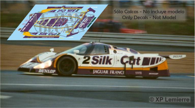 Decals Jaguar XJR 9 Le Mans 1989 1:32 1:43 1:24 1:18 XJR-9