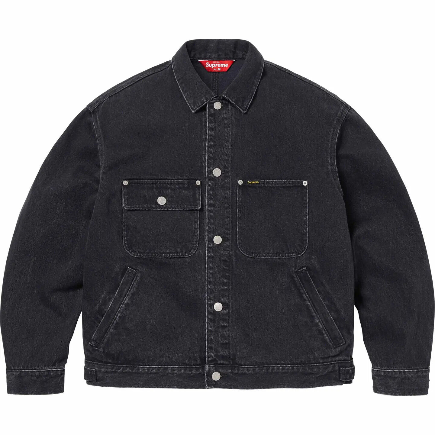 Supreme Denim Chore Trucker Jacket Black Mint Stripe 3colors SS24