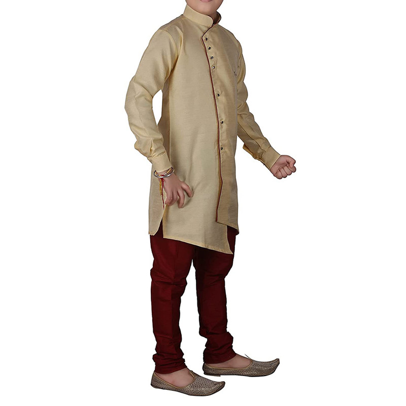Kids Boys Kurta Pajama Set Stylish Wedding Sherwani Festive & Party Ethnic Wear - Picture 10 of 74