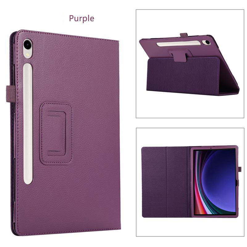 Funda de cuero para Samsung Galaxy Tab S9 11.0 inteligente con soporte para libro cubierta abatible para tableta - Imagen 25 de 28