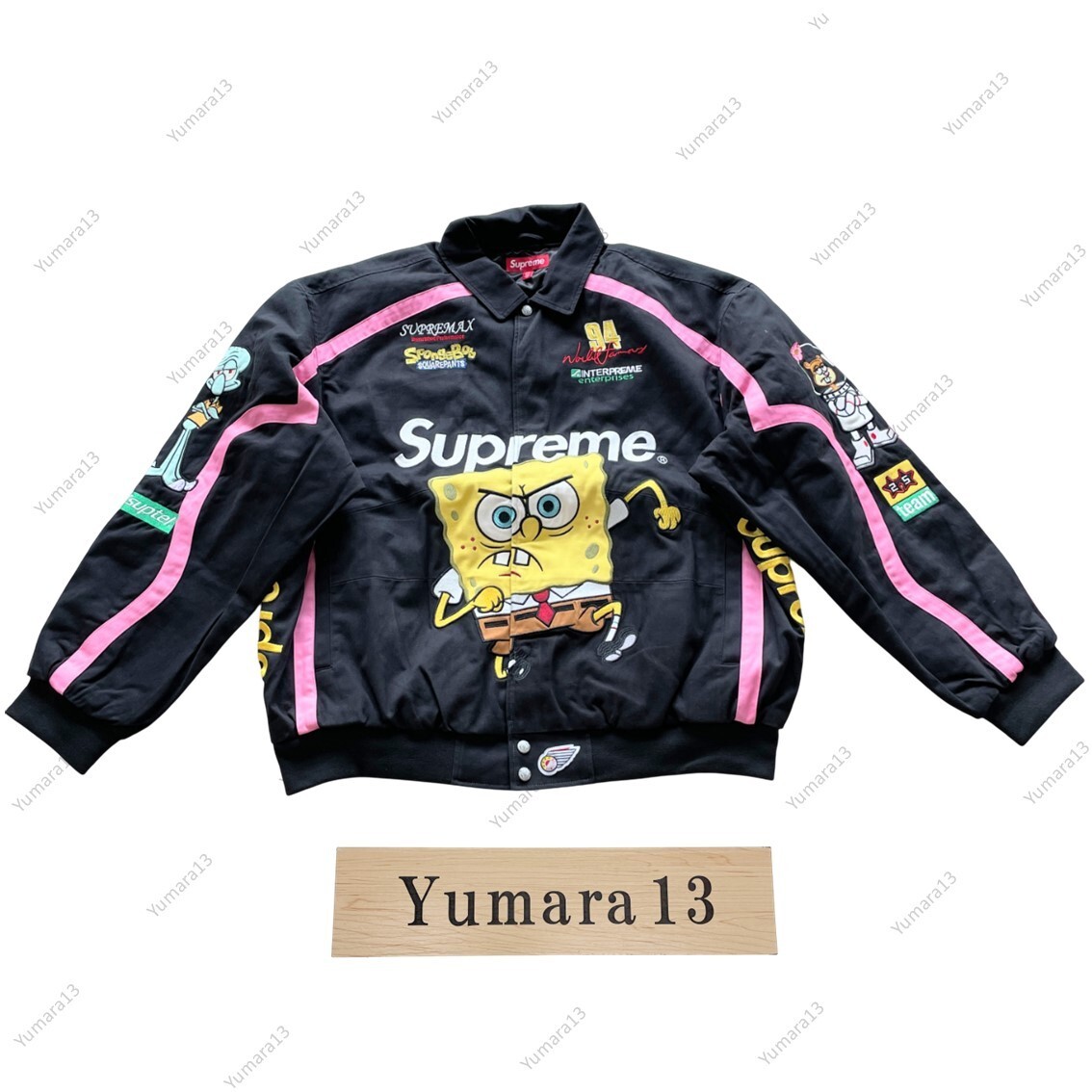 Supreme x SpongeBob SquarePants Jeff Hamilton Racing Jacket