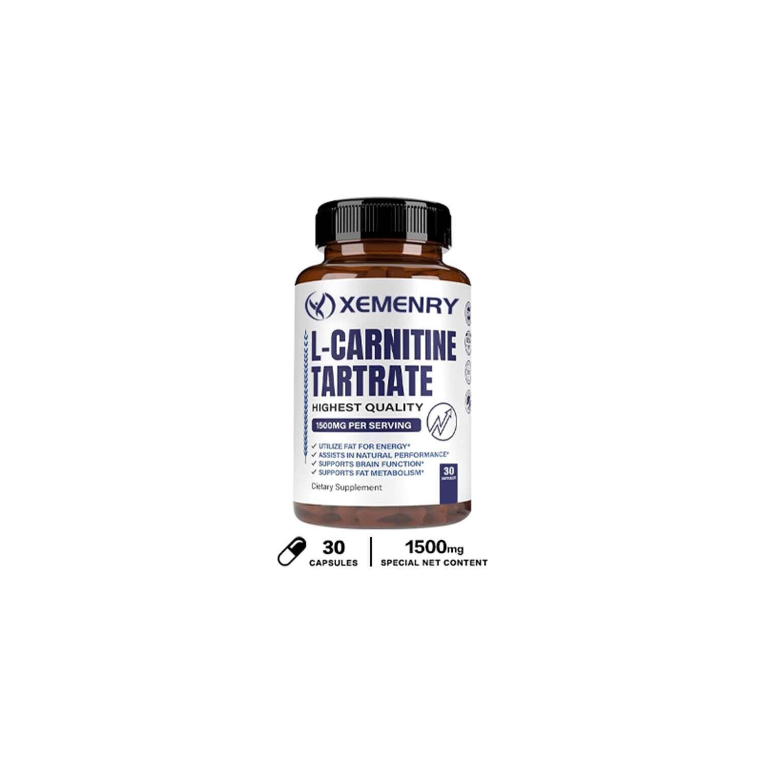 L-Carnitin Tartrat 1500mg - Abnehmen, Fatburner, Energie, Stoffwechsel Booster