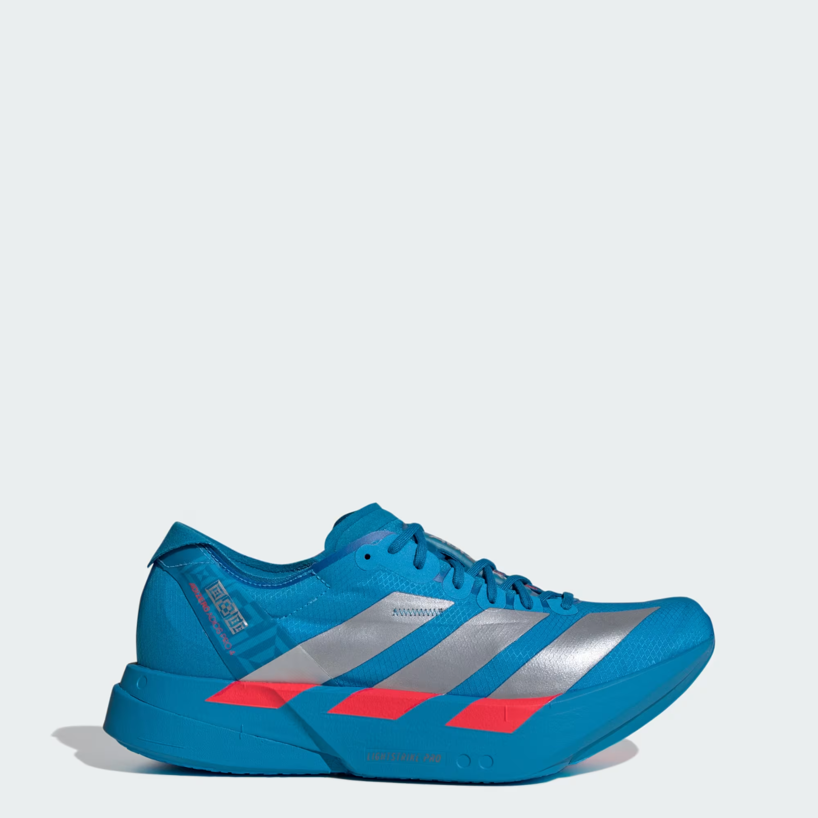 Adizero Adios Pro 4 Running Shoes in Solar Yellow/Aurora Plum