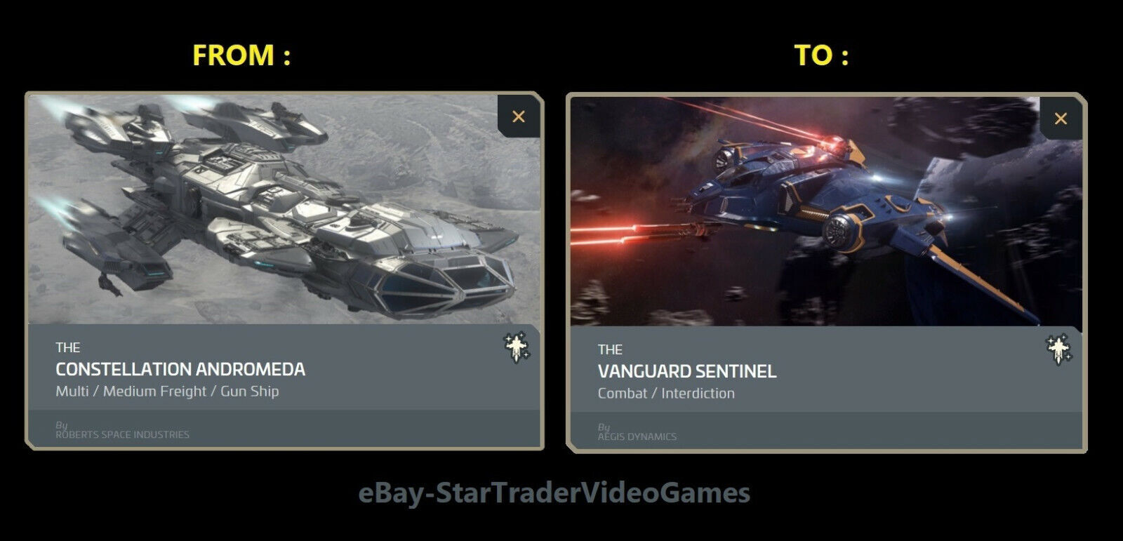 STAR CITIZEN – SHIP UPGRADE TO AEGIS VANGUARD SENTINEL – CCU SELECTION