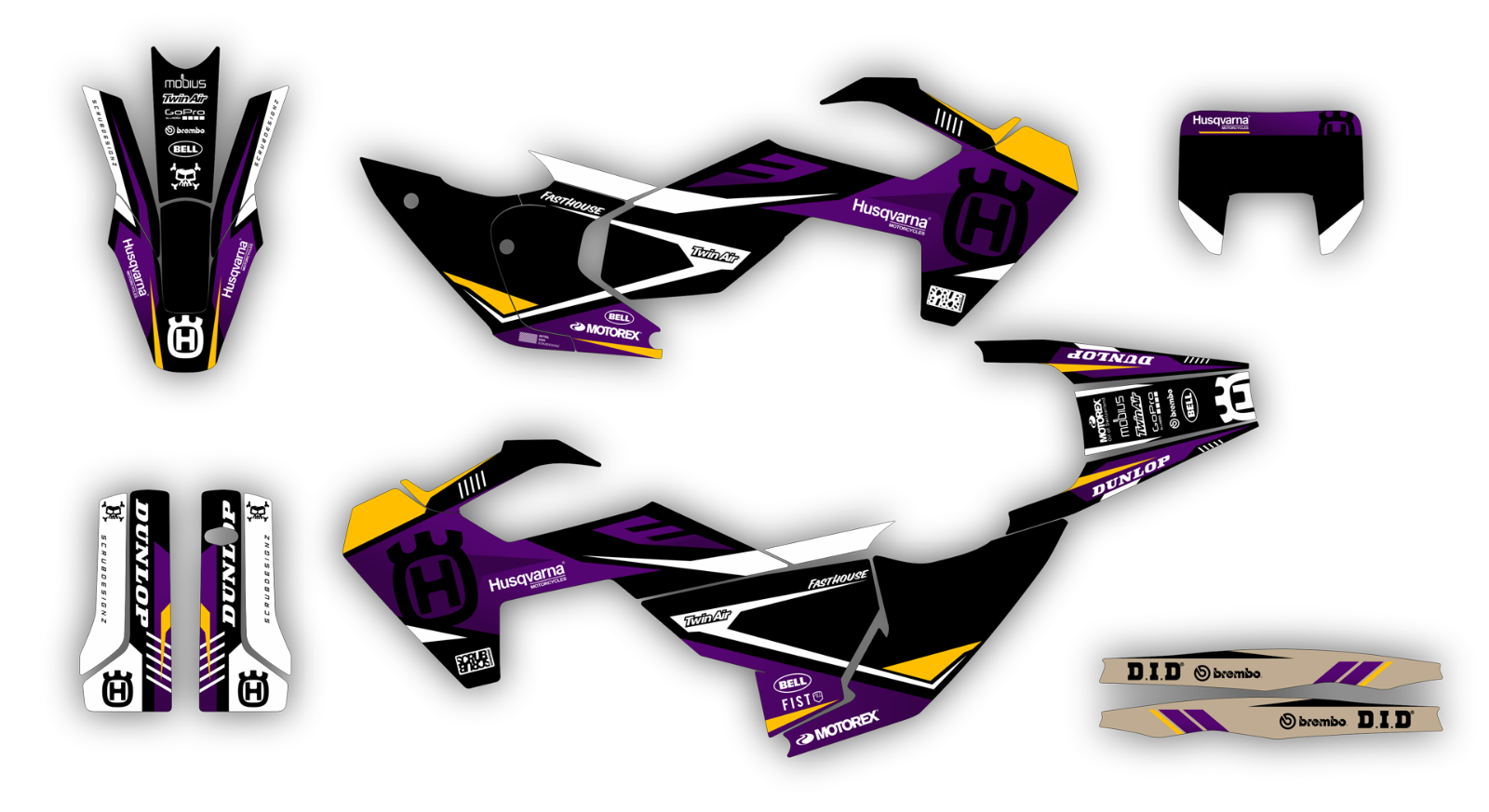 Husqvarna Graphics TE FE  150 250 300 350 450 501 - 2020 2021 2022 2023 decal
