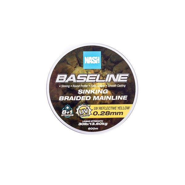 Nash Baseline Sinking Braid UV Yellow / Carp Fishing Braided Mainline - Picture 8 of 13