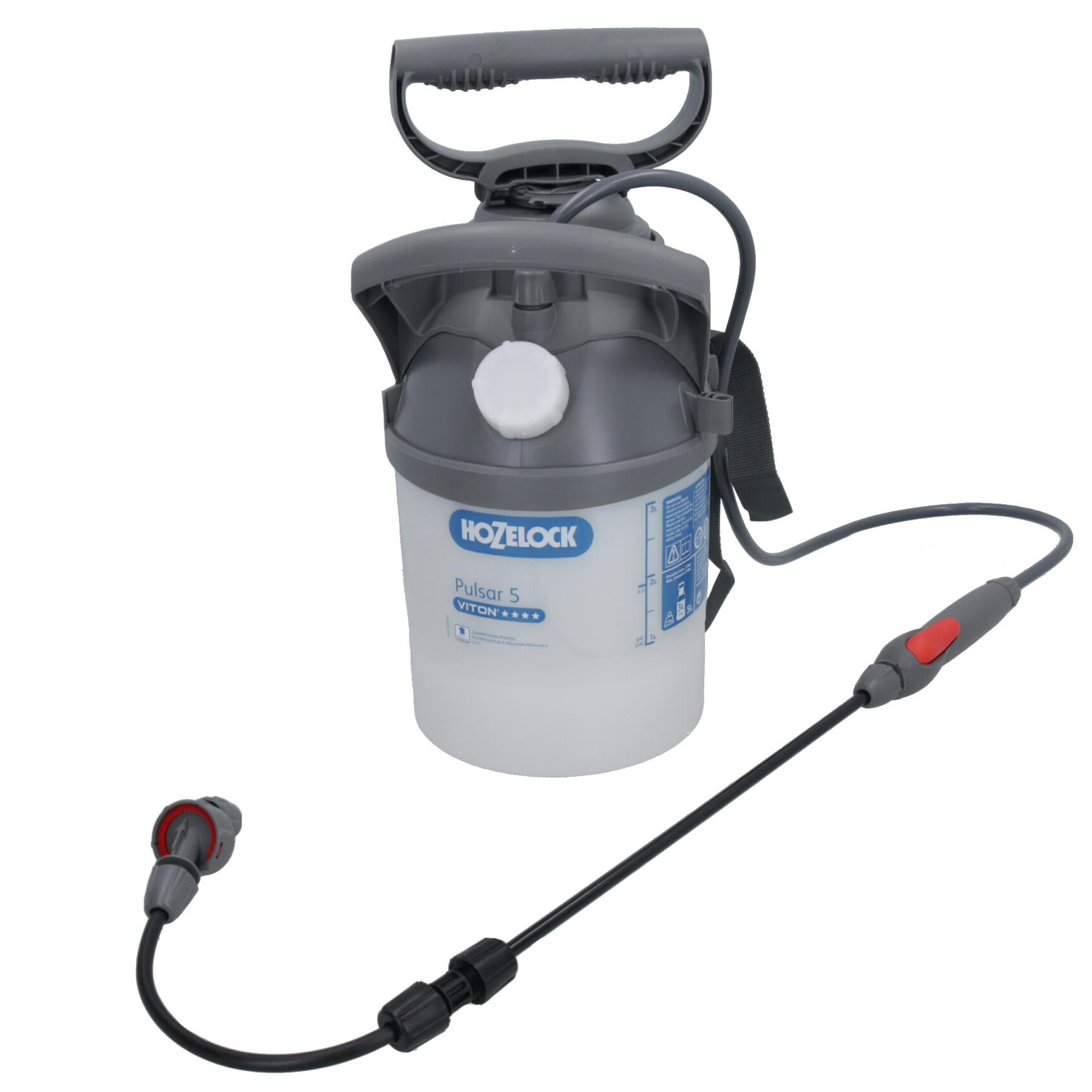 Pulsar Viton 5 - 7 Liter Garten Druck Pumpsprüher + Lanze flüssige Chemikalie