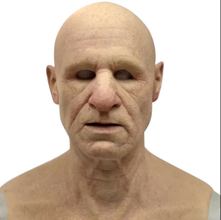 Breaking Bad alte weiße lebensechte Maske Glatze Bart alter Mann Cosplay Halloween Requisiten - Bild 16 von 31