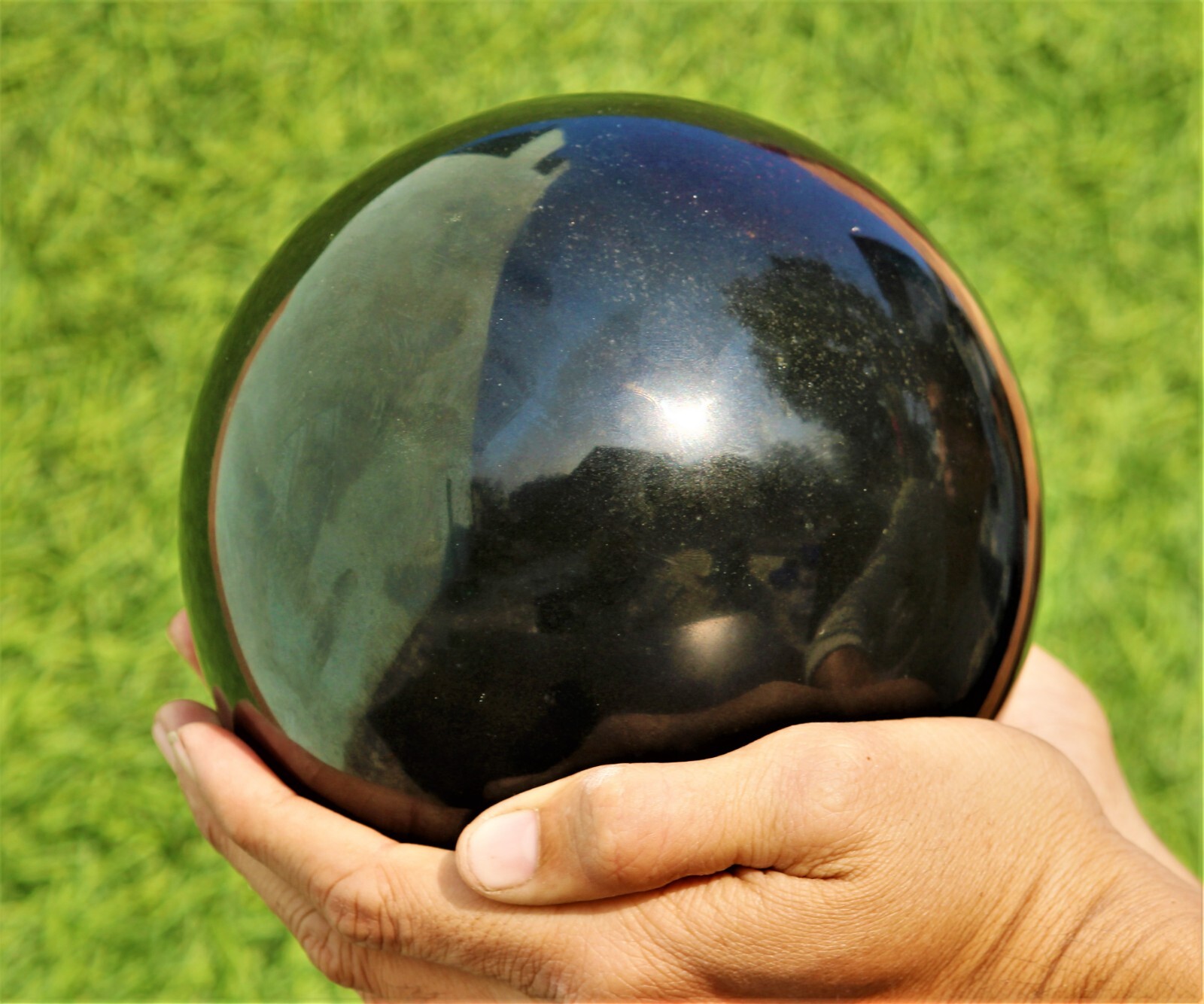 Black Tourmaline Balls Crystal Quartz Healing Energy Stone Display Sphere Globe