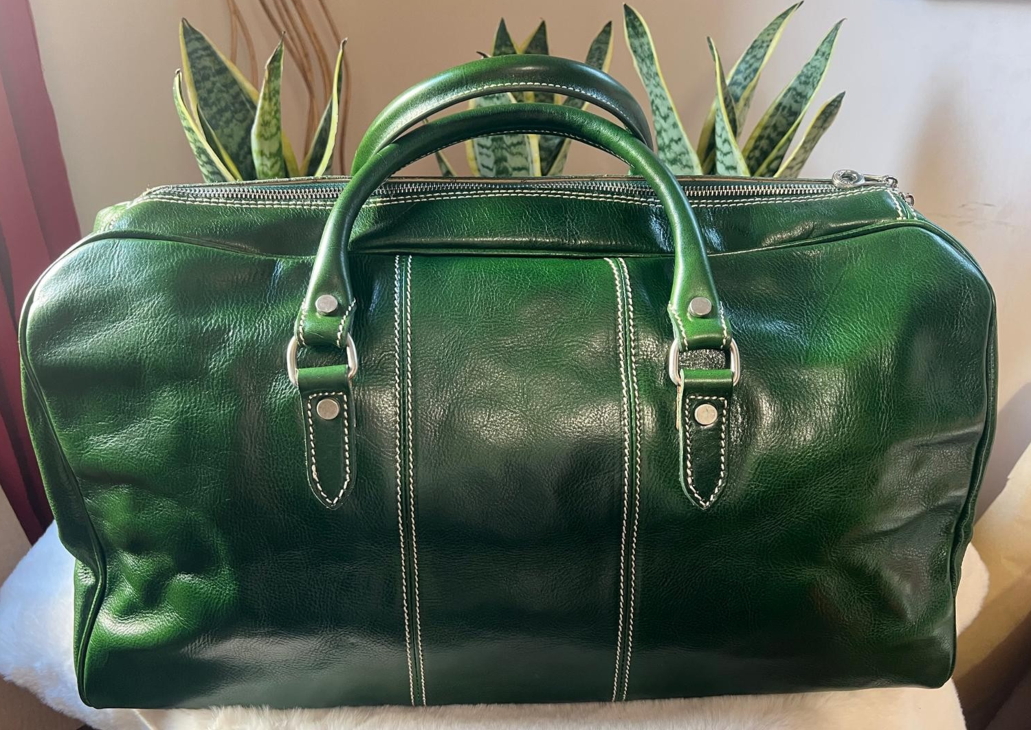 Travel Bag Men’s Travel Bag Genuine Leather Various Colours MADE IN ITALY