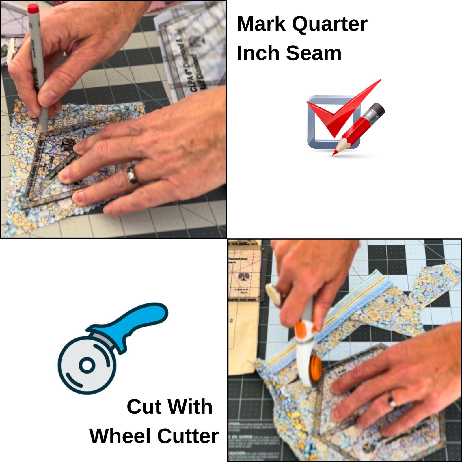 CLPA 6" Tessellation Set — Transparent Quilting Templates
