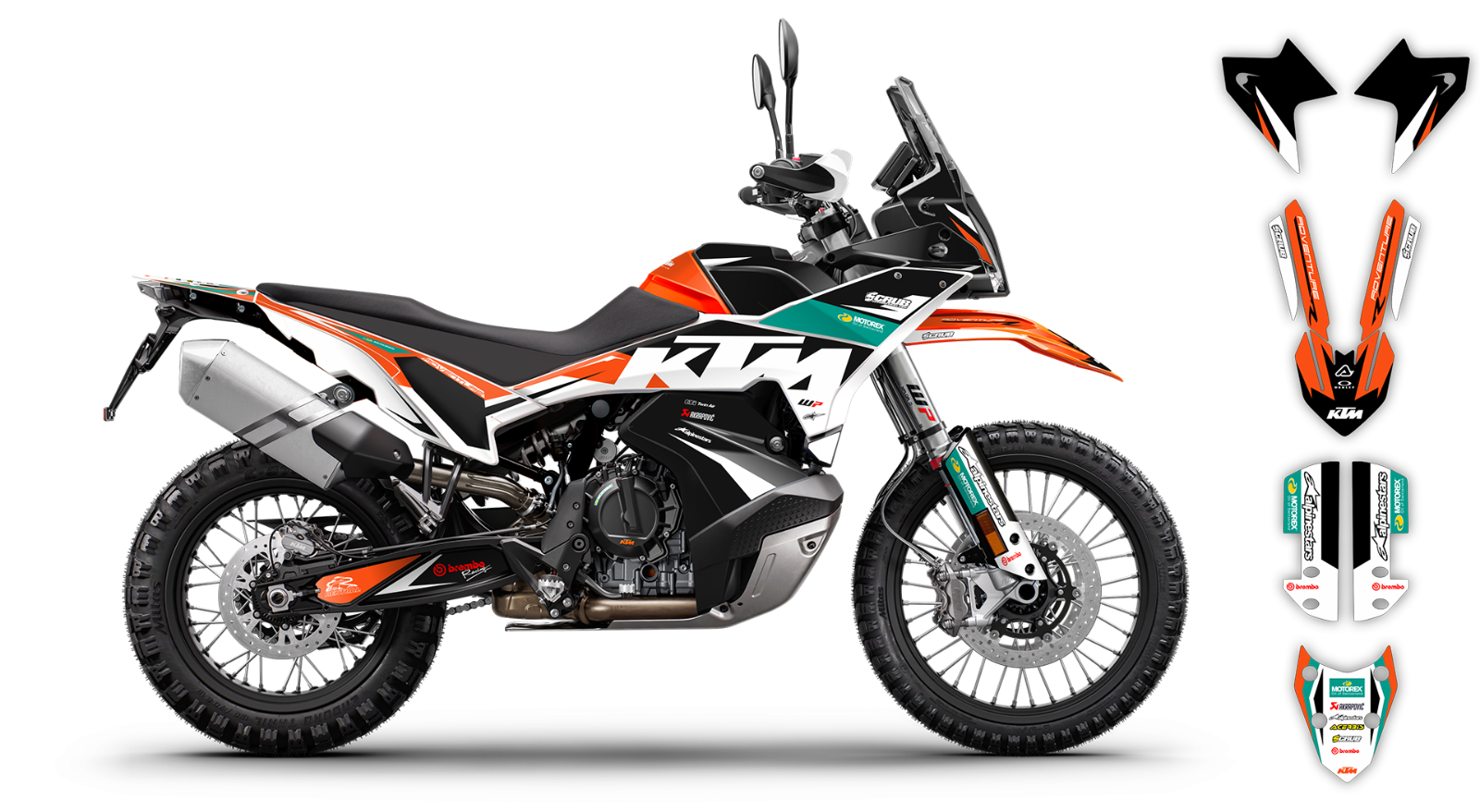 KTM ADVENTURE 2023-2024 790 R 890 R Rally Graphics Decals Stickers