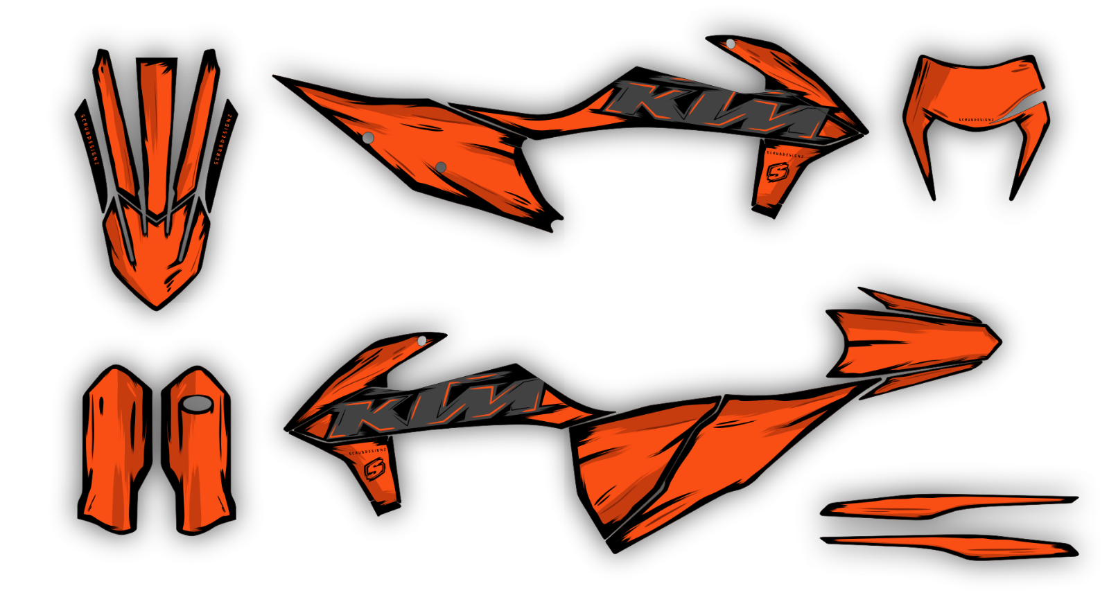 KTM graphics EXC EXCf XC-W 2020 2021 2022 2023 - 150 250 300 350 450 500 Decals