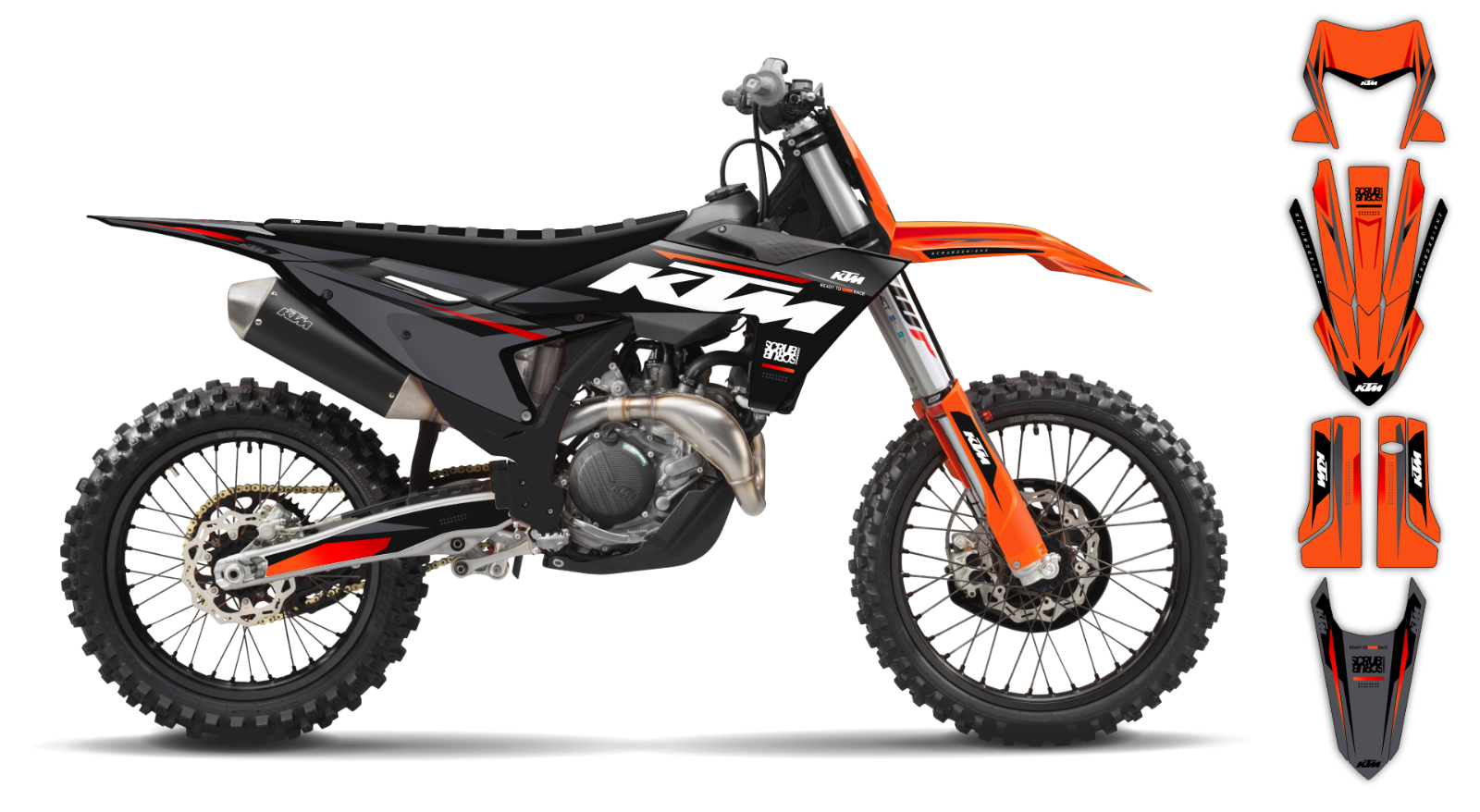 Graphics Kit KTM EXC EXC-F XC-W XCF-W 2024 2025 150 250 300 350 450 500 decal