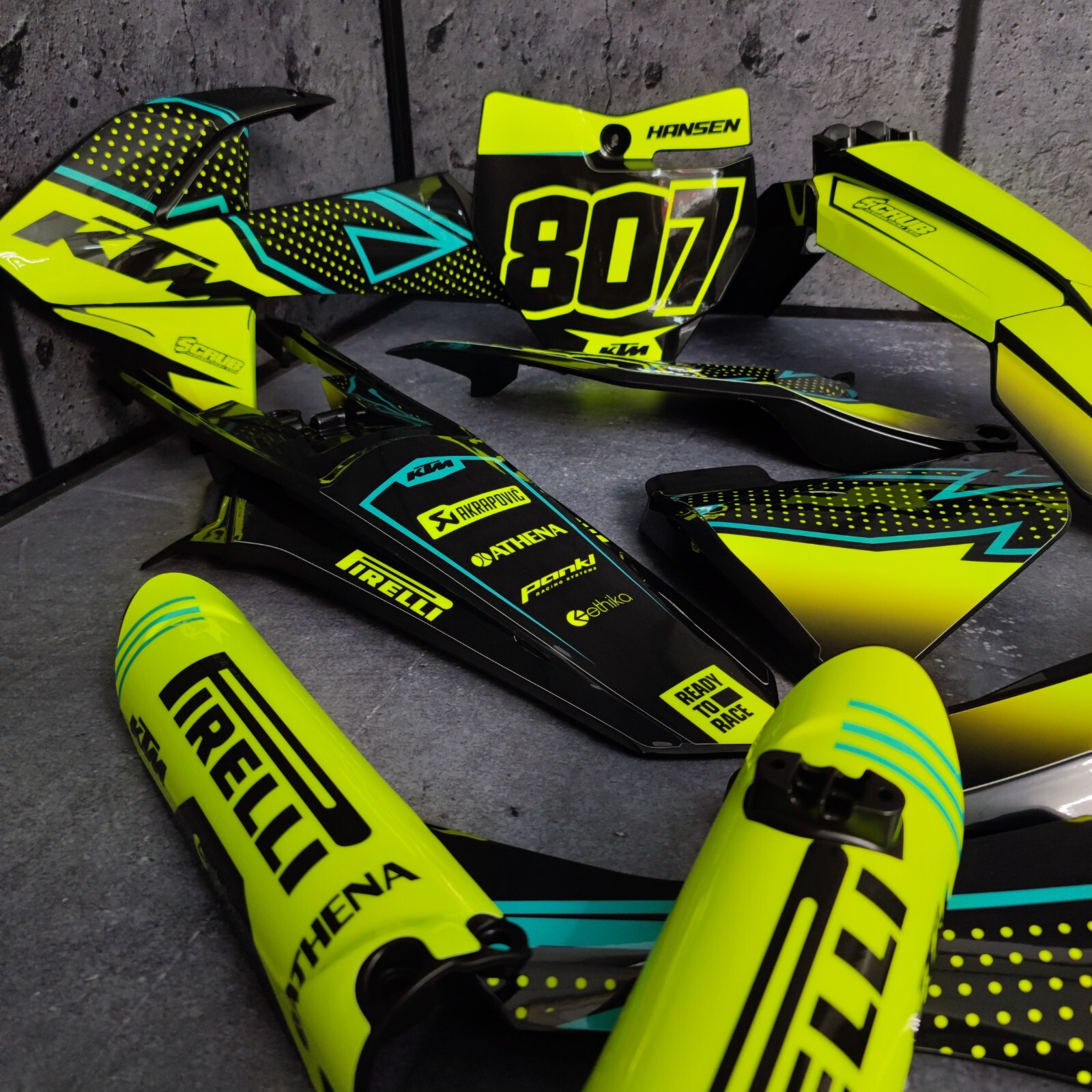 Plastics + Graphics KTM SX 85 2018-2024 Custom race number