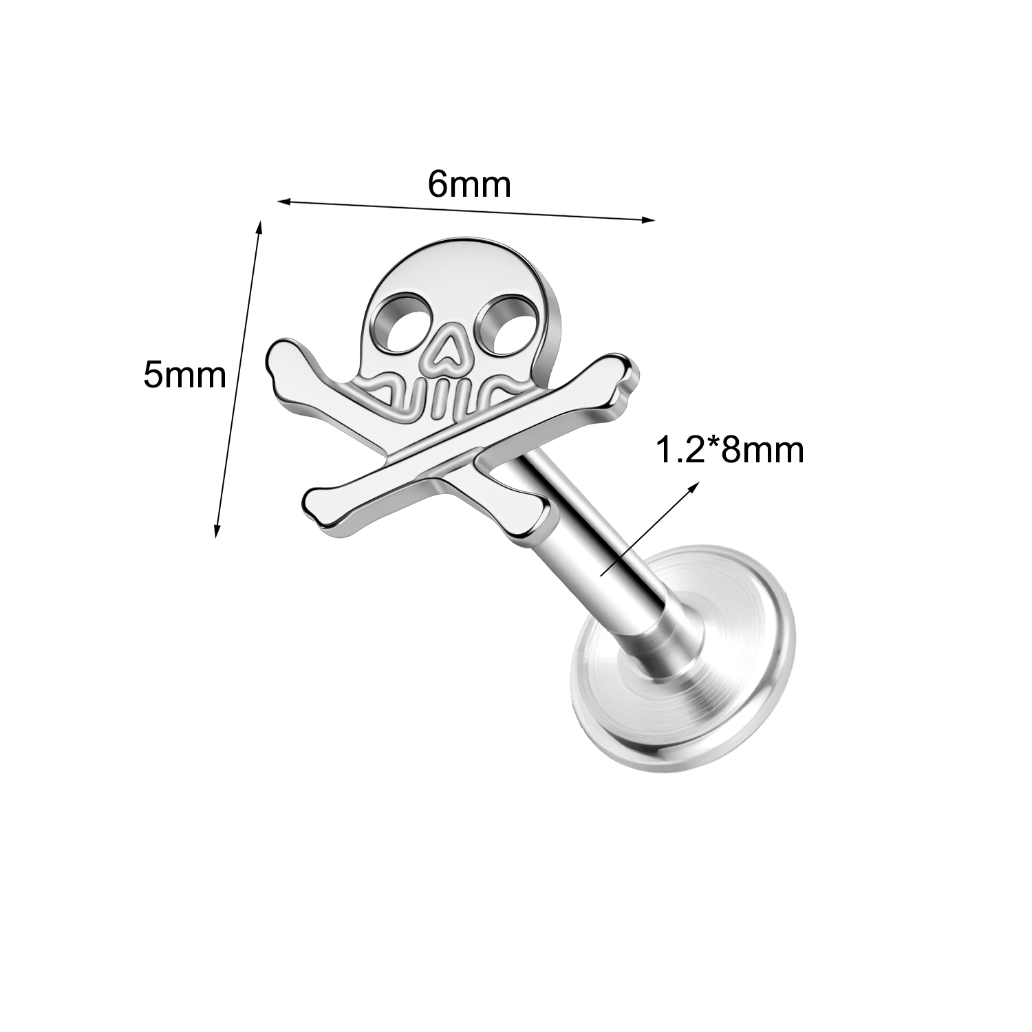 16g G23 Titanium Labret Lip Ring Helix Daith Tragus Earring Labret Lip Piercing - Picture 103 of 156