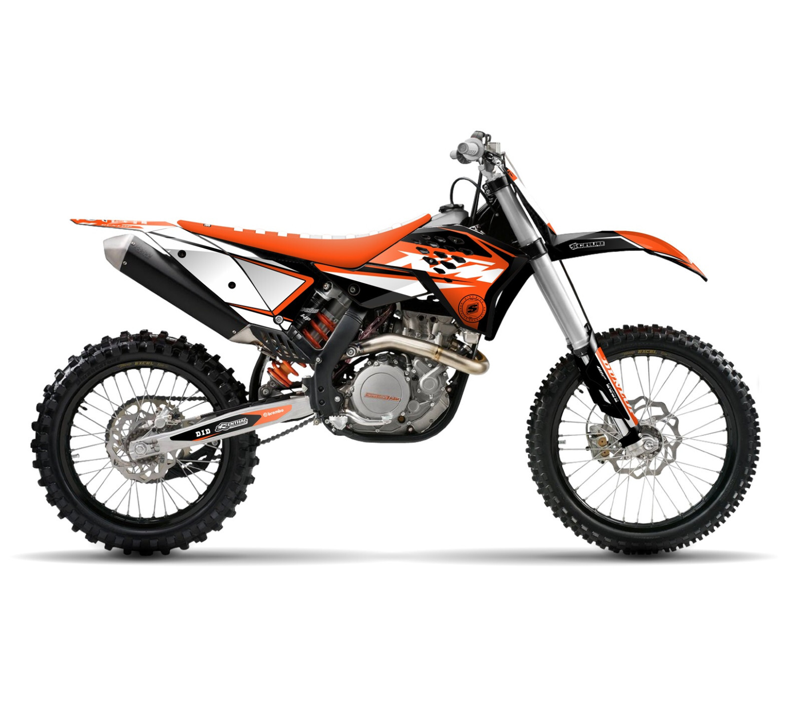 KTM graphics SX SXf 125 144 200 250 400 450 2007 2008 2009 2010 SCRUB decals