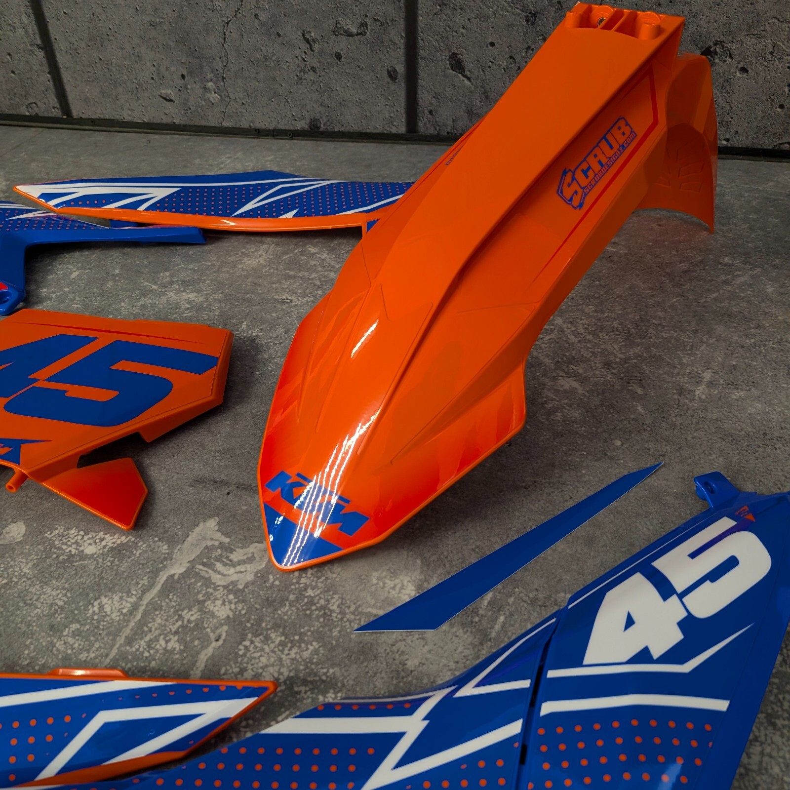 Plastics + Graphics KTM 2023 2024 2025 SX SX-F XC XC-F Orange Blue Restyle