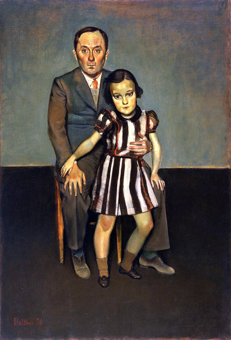 BALTHUS JOAN MIRO & HIS DAUGHTER REALISM GICLEE PRINT FINE CANVAS
