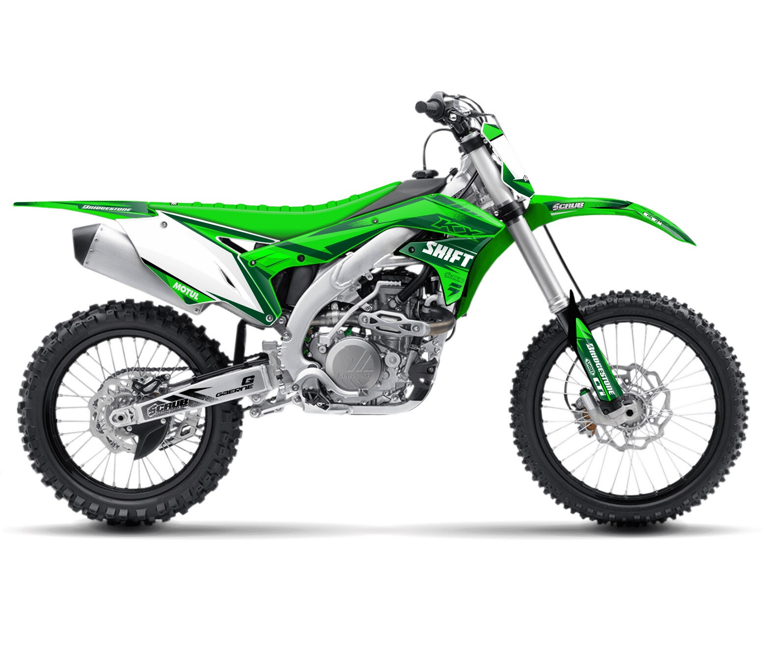 Kawasaki KX250f Graphics 2017 2018 2019 2020 Decals Stickers SCRUB KX 250