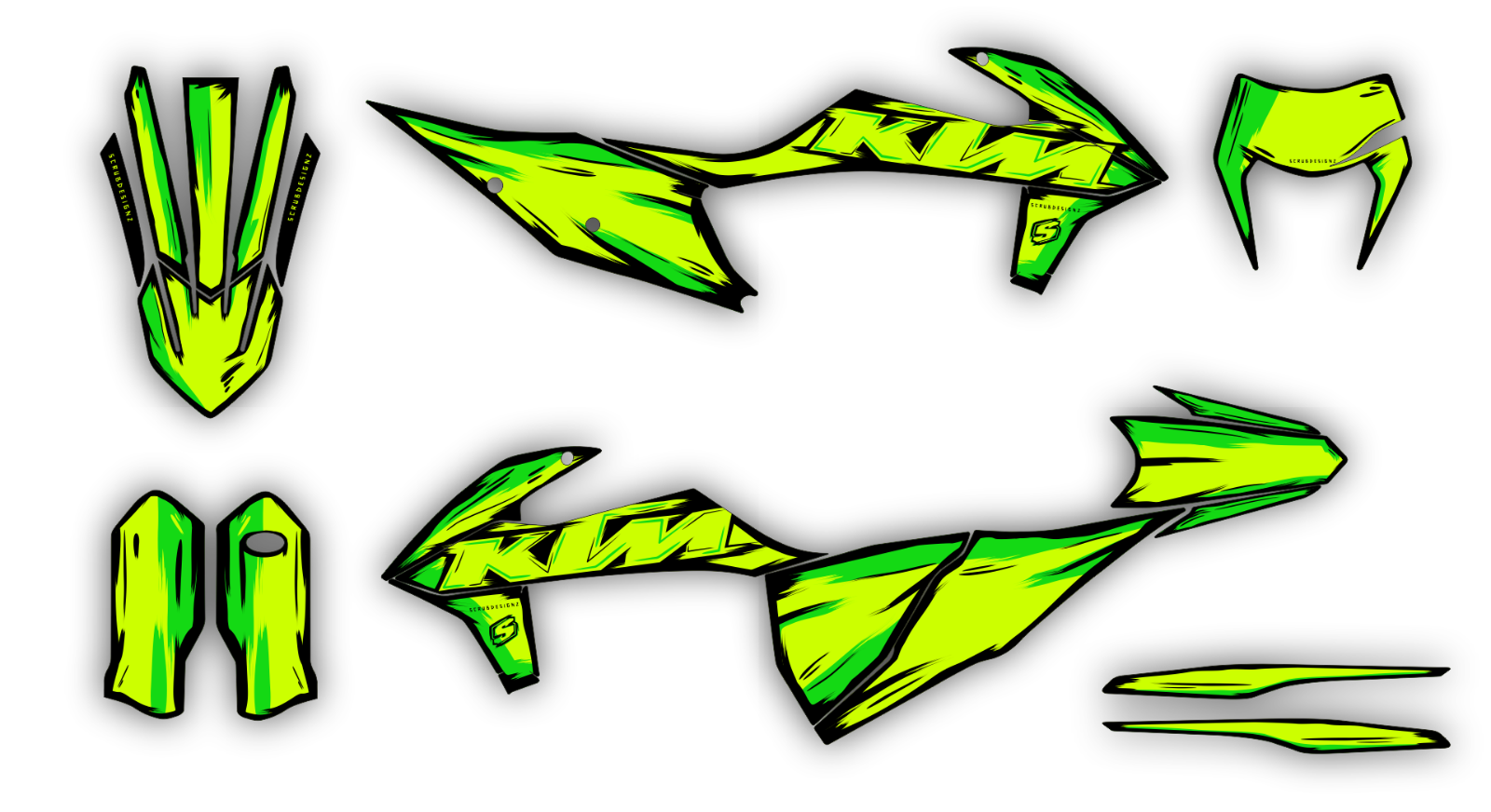 KTM graphics EXC EXCf XC-W 2020 2021 2022 2023 - 150 250 300 350 450 500 Decals