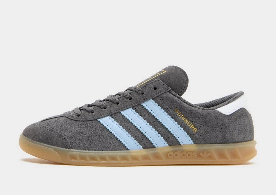 adidas gazelle silver green womens adidas Hamburg Lace Up Sneakers main image 1