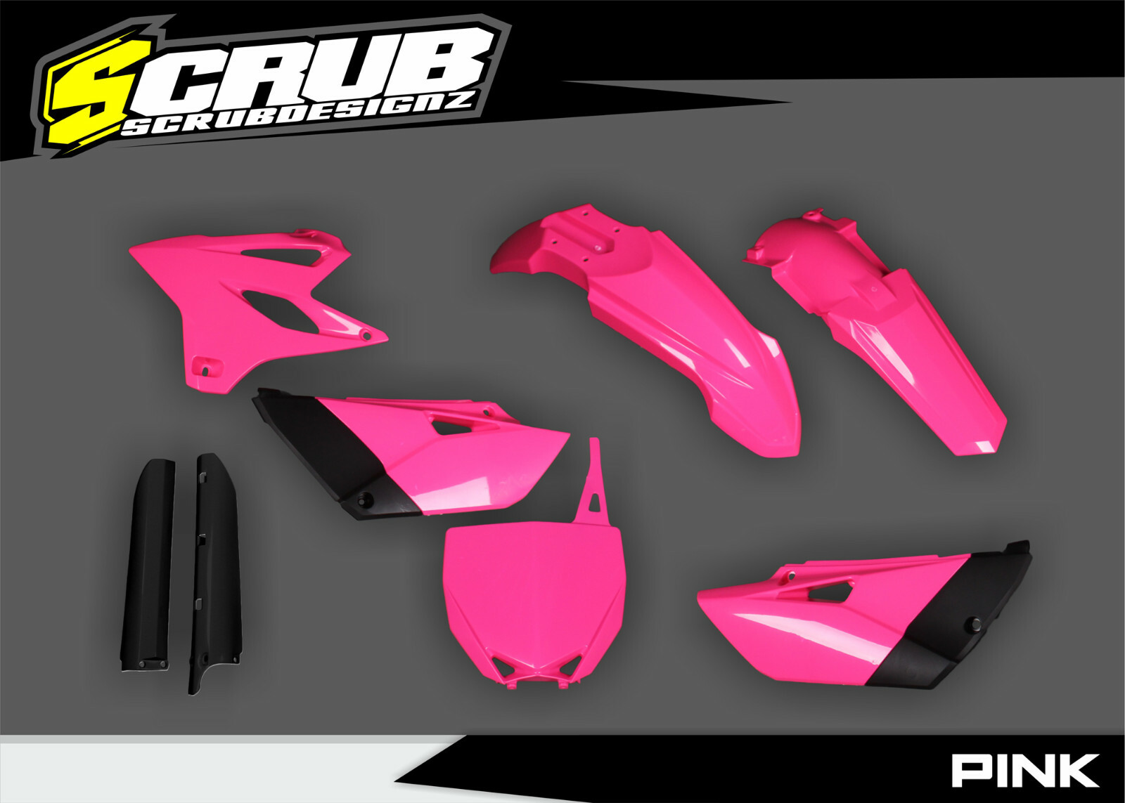 Yamaha Plastics YZ85 2015 2016 2017 2018 SCRUB YZ 85 PINK