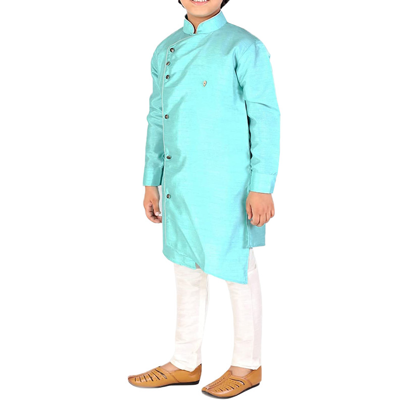 Kids Boys Kurta Pajama Set Stylish Wedding Sherwani Festive & Party Ethnic Wear - Picture 17 of 74