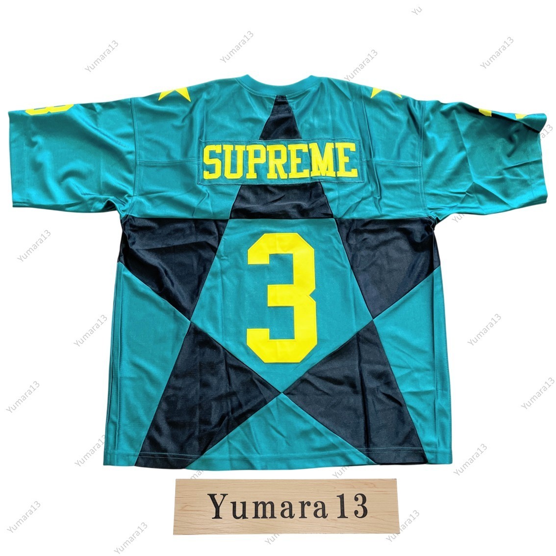 Supreme Star Football Jersey Black White Gold Dark Green 4colors