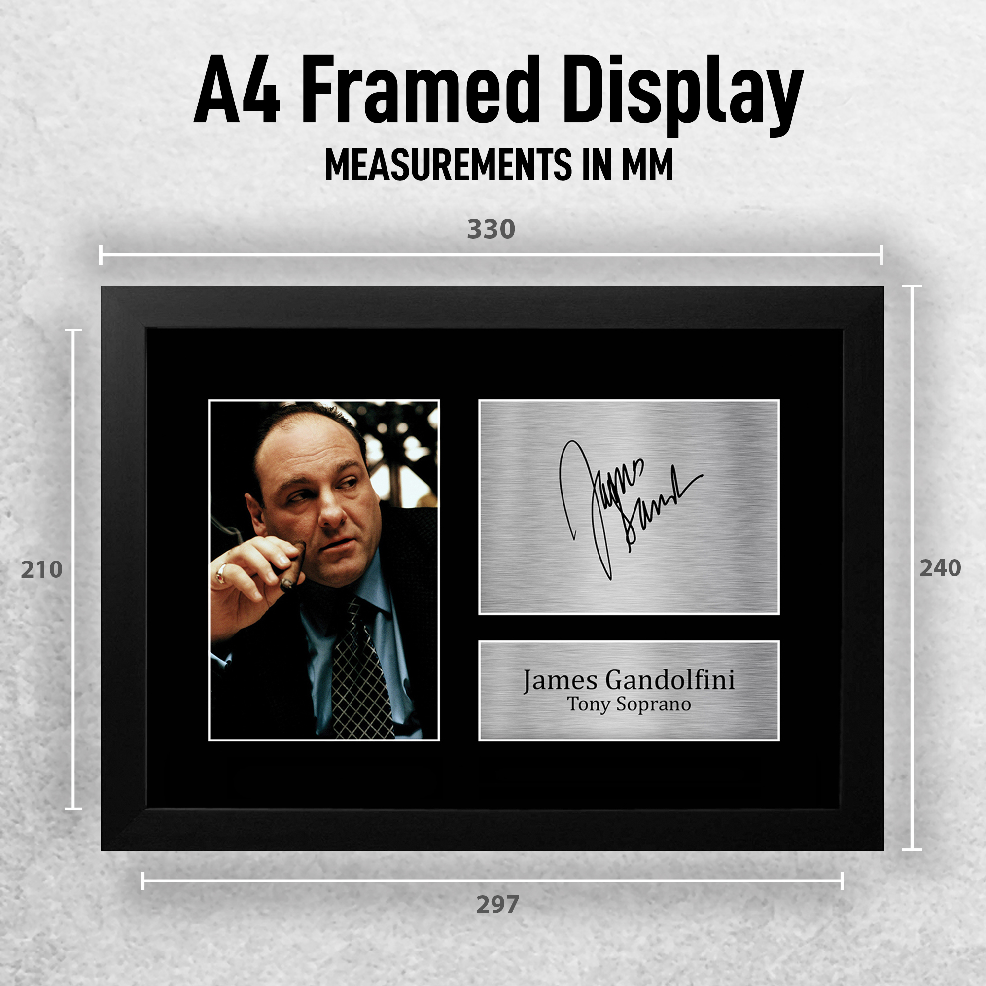 Autógrafo preimpreso firmado de James Gandolfini foto regalo para un fanático de Los Soprano - Imagen 11 de 24