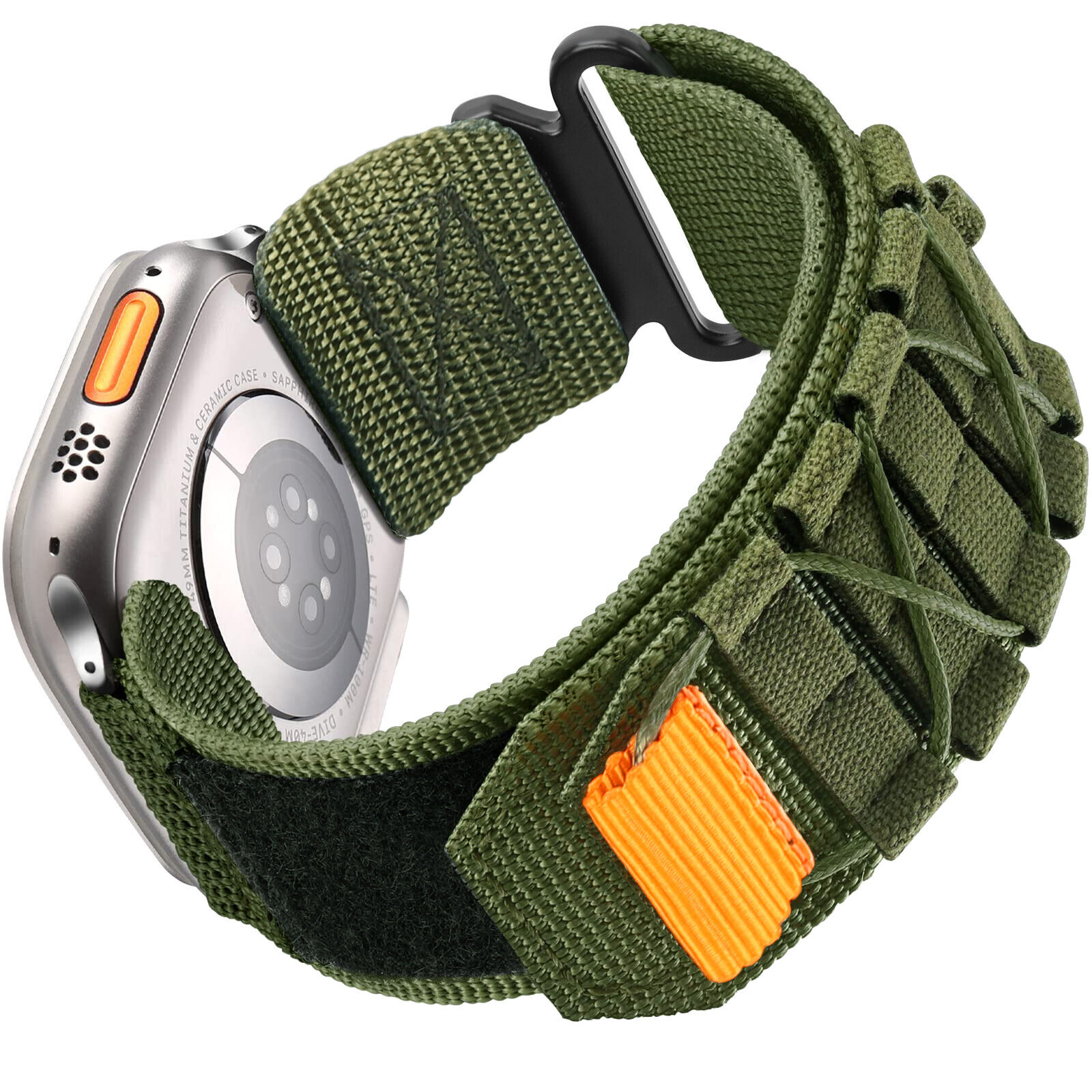 Rugged Military Nylon Strap Band For Apple Watch Ultra 2 Series 10 9 8 7 6 5 4 3 - Zdjęcie 15 z 17