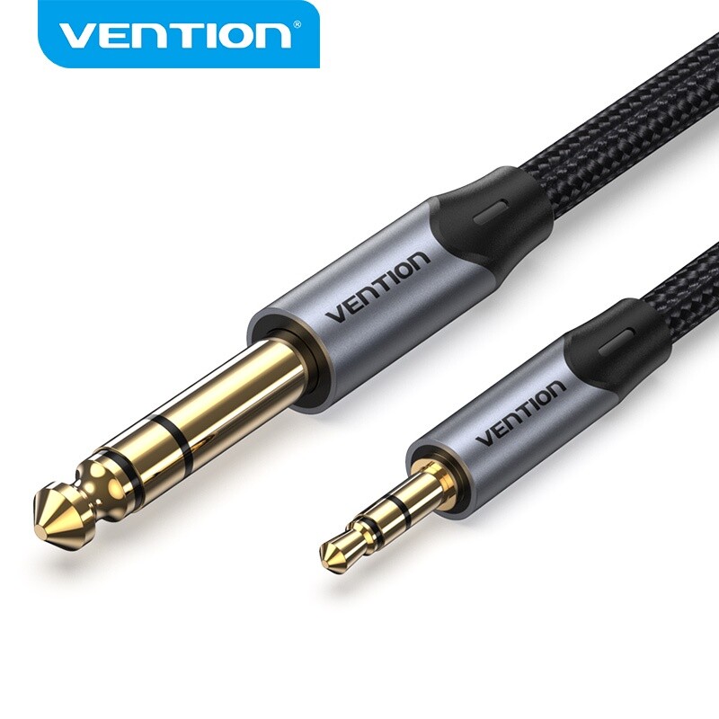 6.35mm 1/4 Male to 3.5mm 1/8 Male Stereo Audio Cable Aux for Phone PC DVD Hi-Fi