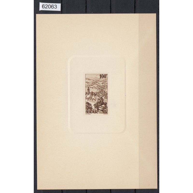 Saarland 1949 Mi. No. 288 M (*) Ministerial Block preferential printing