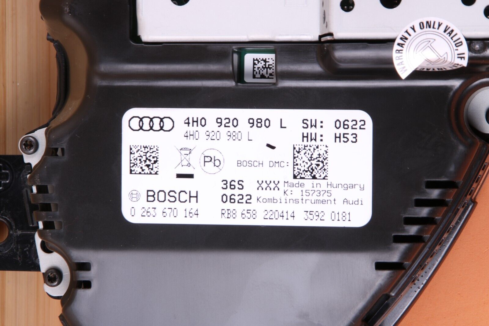 COMPTEUR DE VITESSE Audi A8 D4 4H Facelift Instrument Cluster Usa Mph