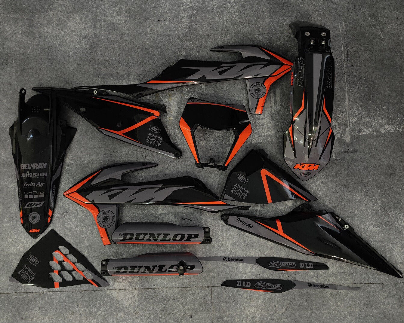 Plastics + Graphics KTM 2020 - 2023 XC EXC-F -* ULTRA-MATTE FINISH  + FITTED!