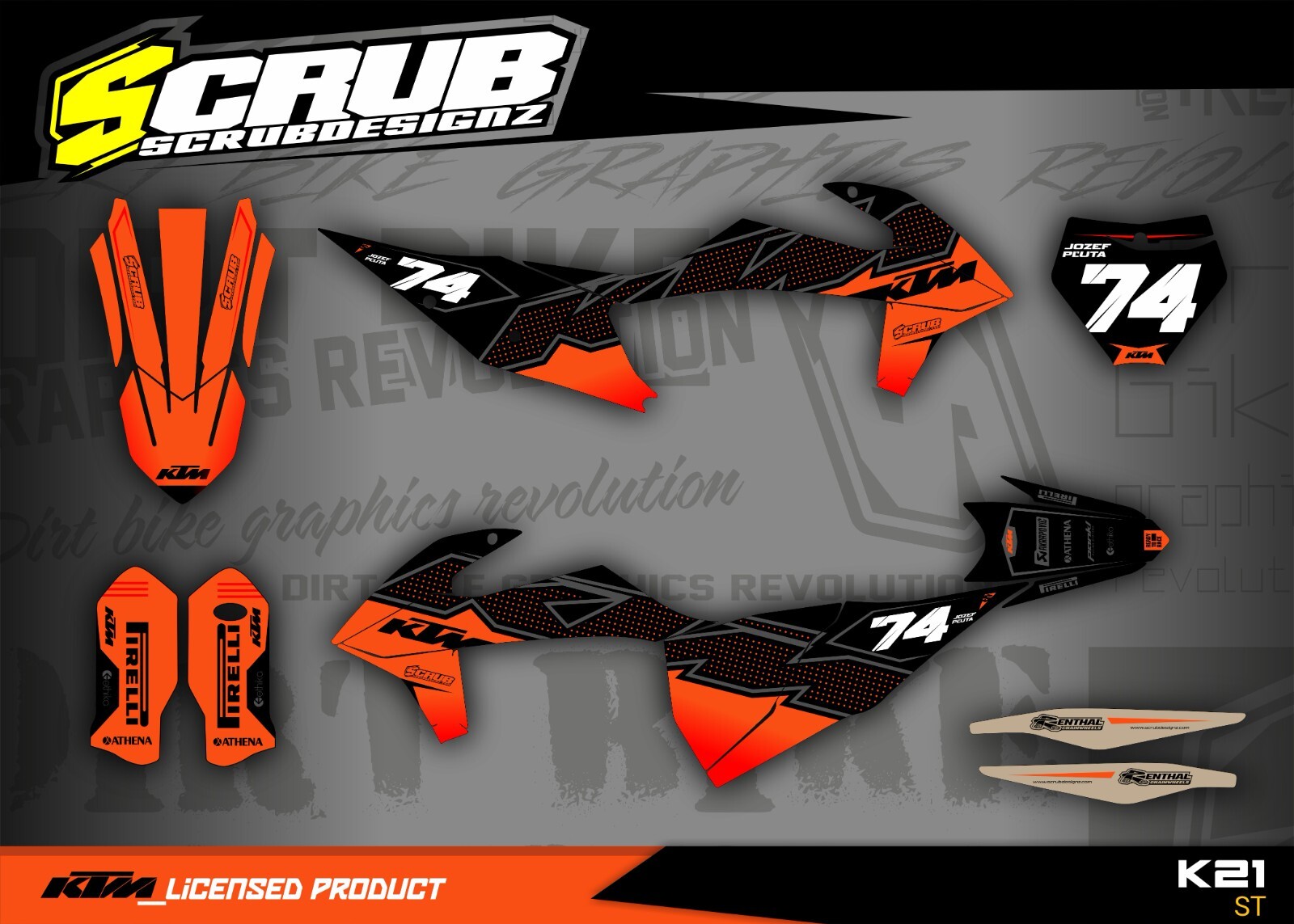 Plastics + Graphics KTM SX SX-F XC XC-F 2019 2020 2021 2022 Custom race number
