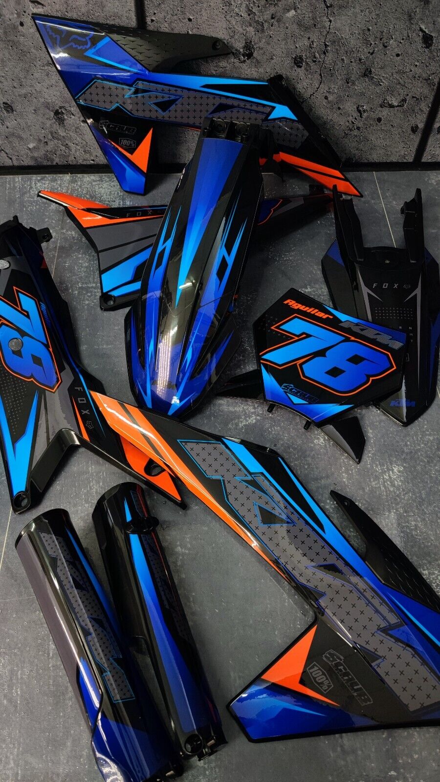 Plastics + Graphics KTM 2025 SX SX-F XC XC-F | Race number + Name