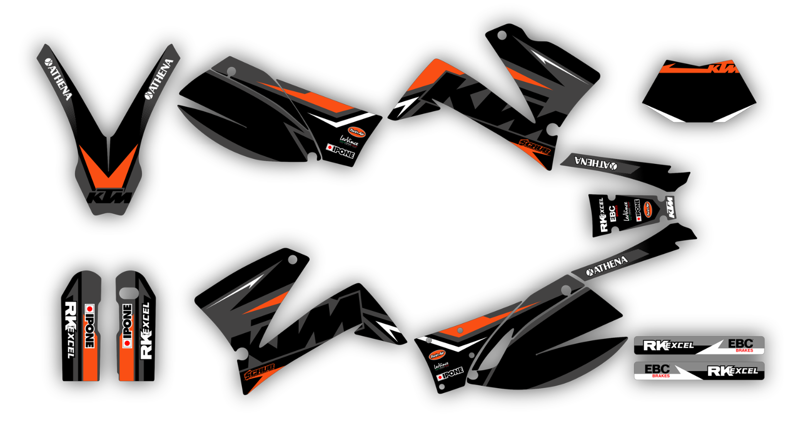 KTM graphics SXC 625 640 660 LC4 1999 - 2007 Decal set SCRUB * ENDURO * LC4