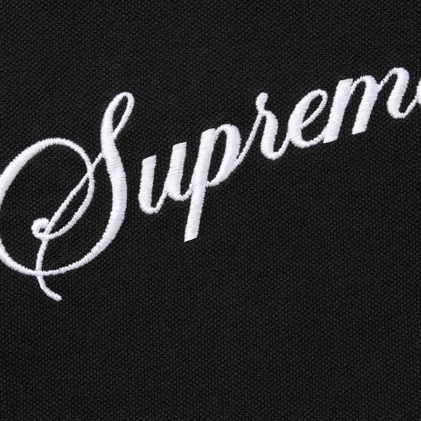 Supreme Cursive Polo Black Light Blue Navy Red Stripe 4colors SS25