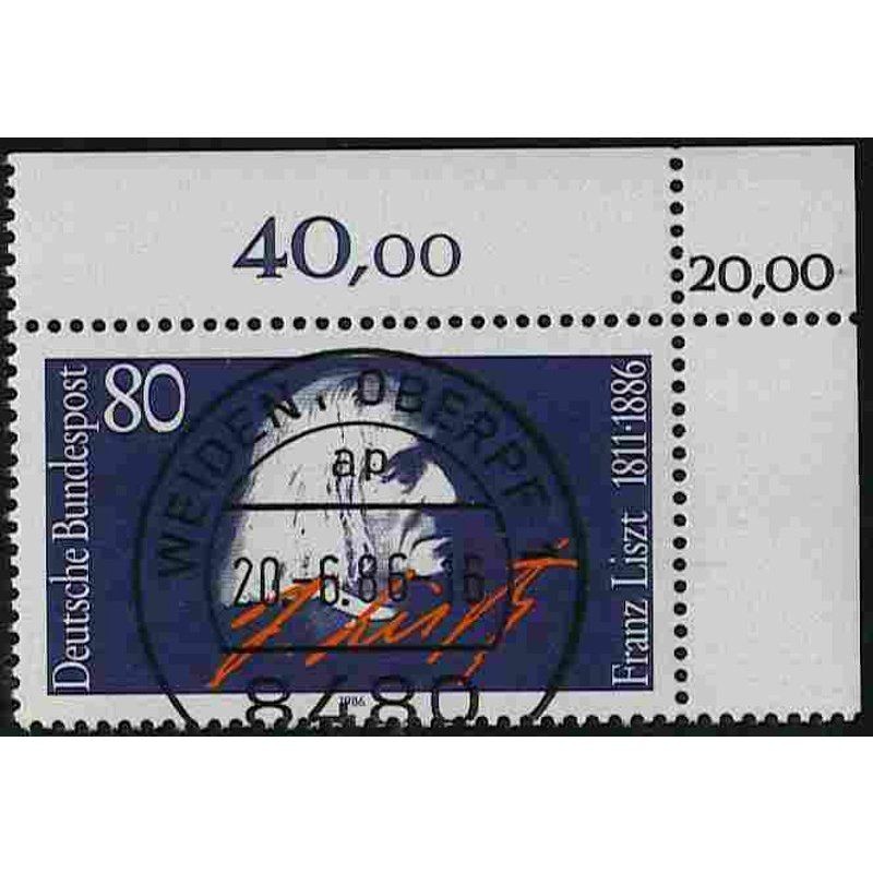 Federal Republic of Germany 1986, Mich.-No.: 1285, stamped corner edge KBWZ…