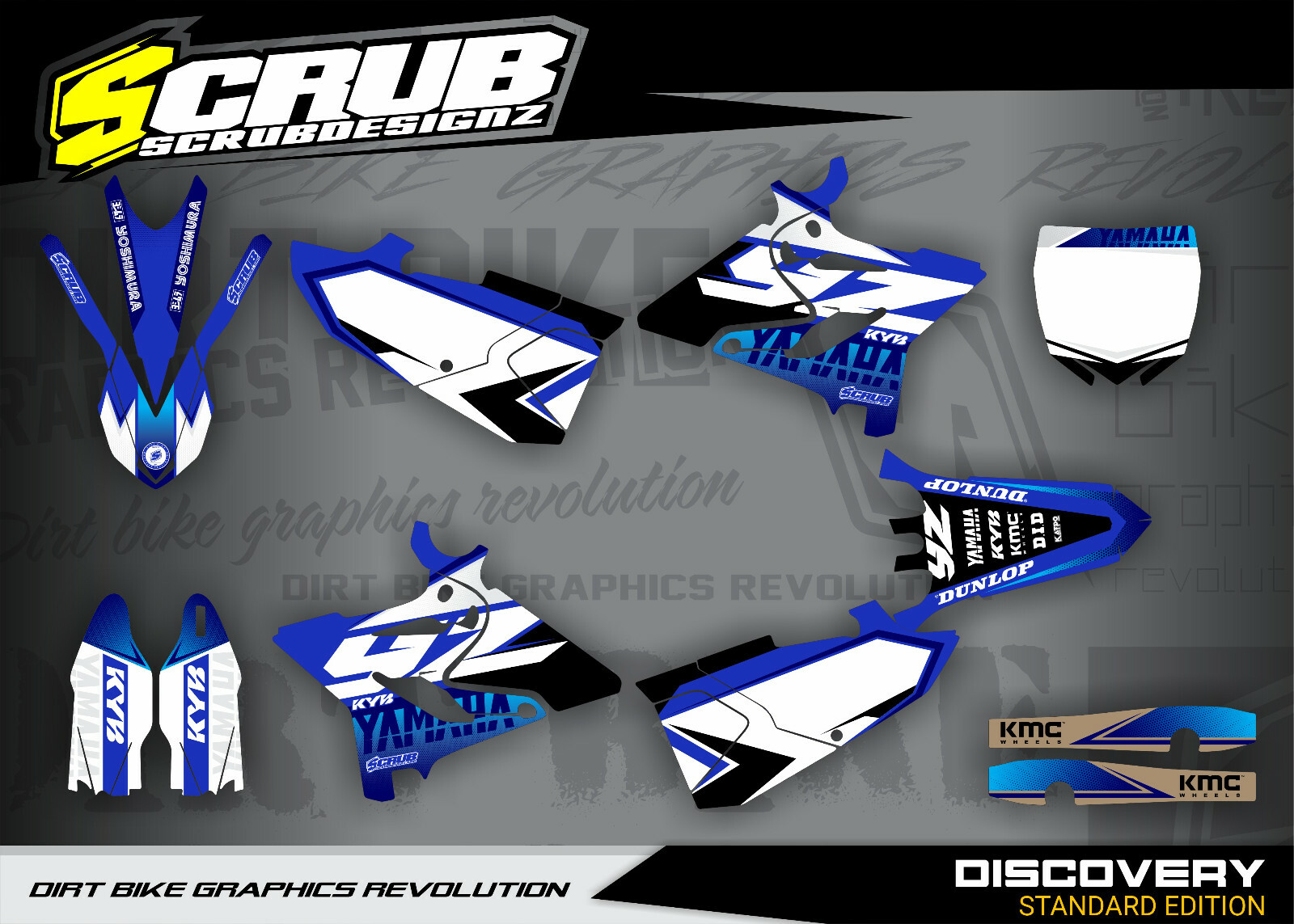 Graphics YZ125 YZ250 Yamaha - 2015 2016 2017 2018 2019 2020 2021  SCRUB