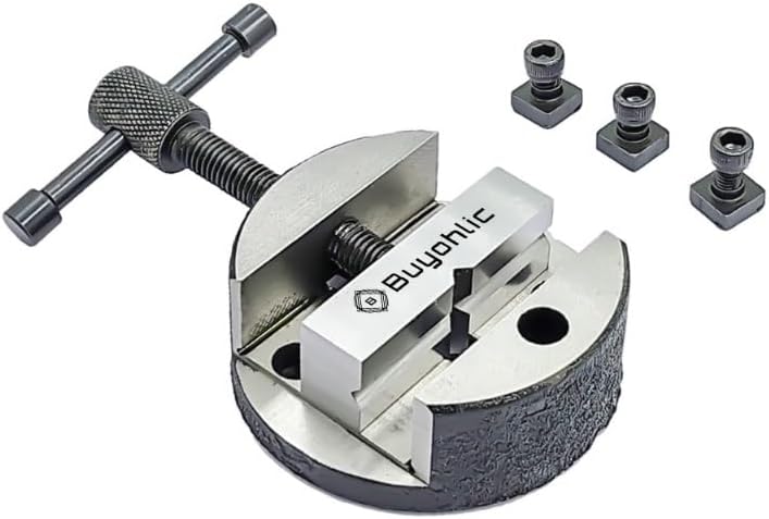 Buyohlic Round Vise Vice for 3" & 4" Rotary Table + 3 Fixing Tee Nut-Milling - Picture 8 of 9