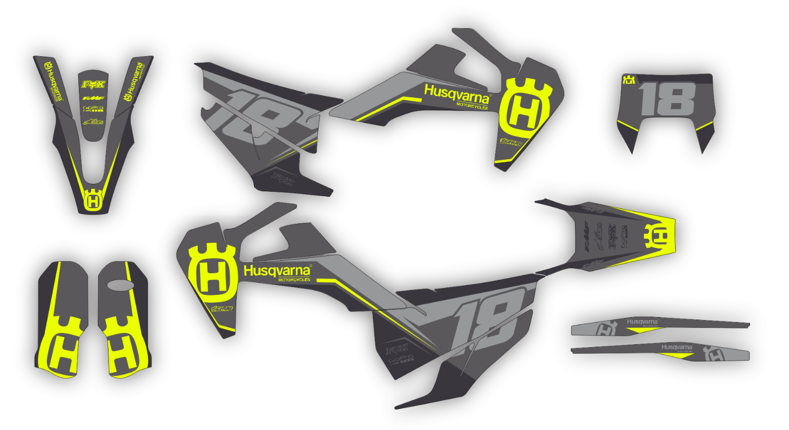 Husqvarna Graphics TE FE 150 250 300 350 450 501 - 2020 2021 2022 2023 Decals
