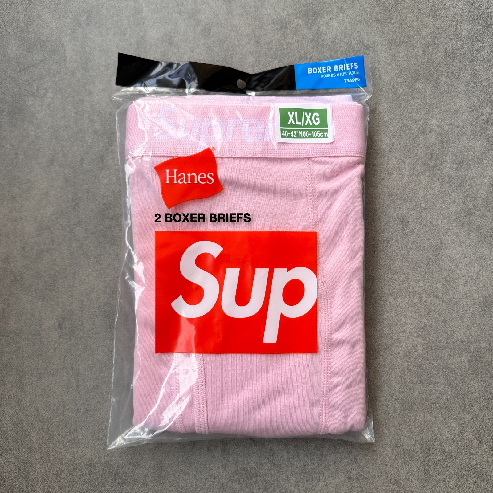Supreme Boxer Shorts Pink Men's Underwear Streetwear 2 Pack SML XL