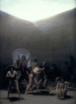 GOYA COURTYARD WITH LUNATICS ROMANTISM GICLEE PRINT FINE CANVAS